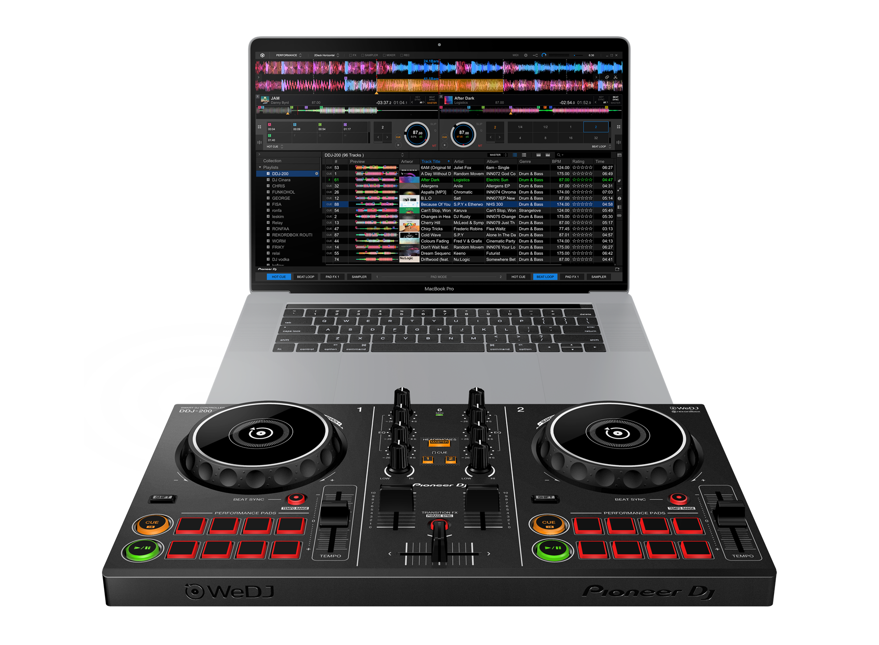 Pioneer DJ DDJ-200 2-deck Rekordbox DJ Controller - 841300101499