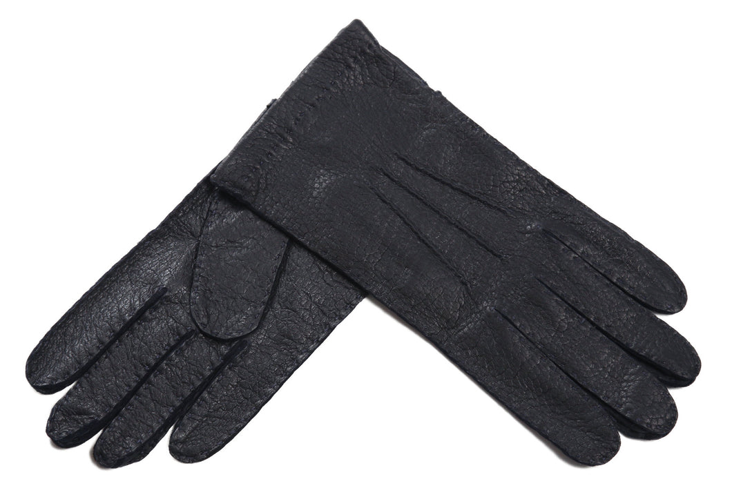 メンズ手袋◇ペッカリー◇ネイビー/BLUE《ノーライニング》 – Merola