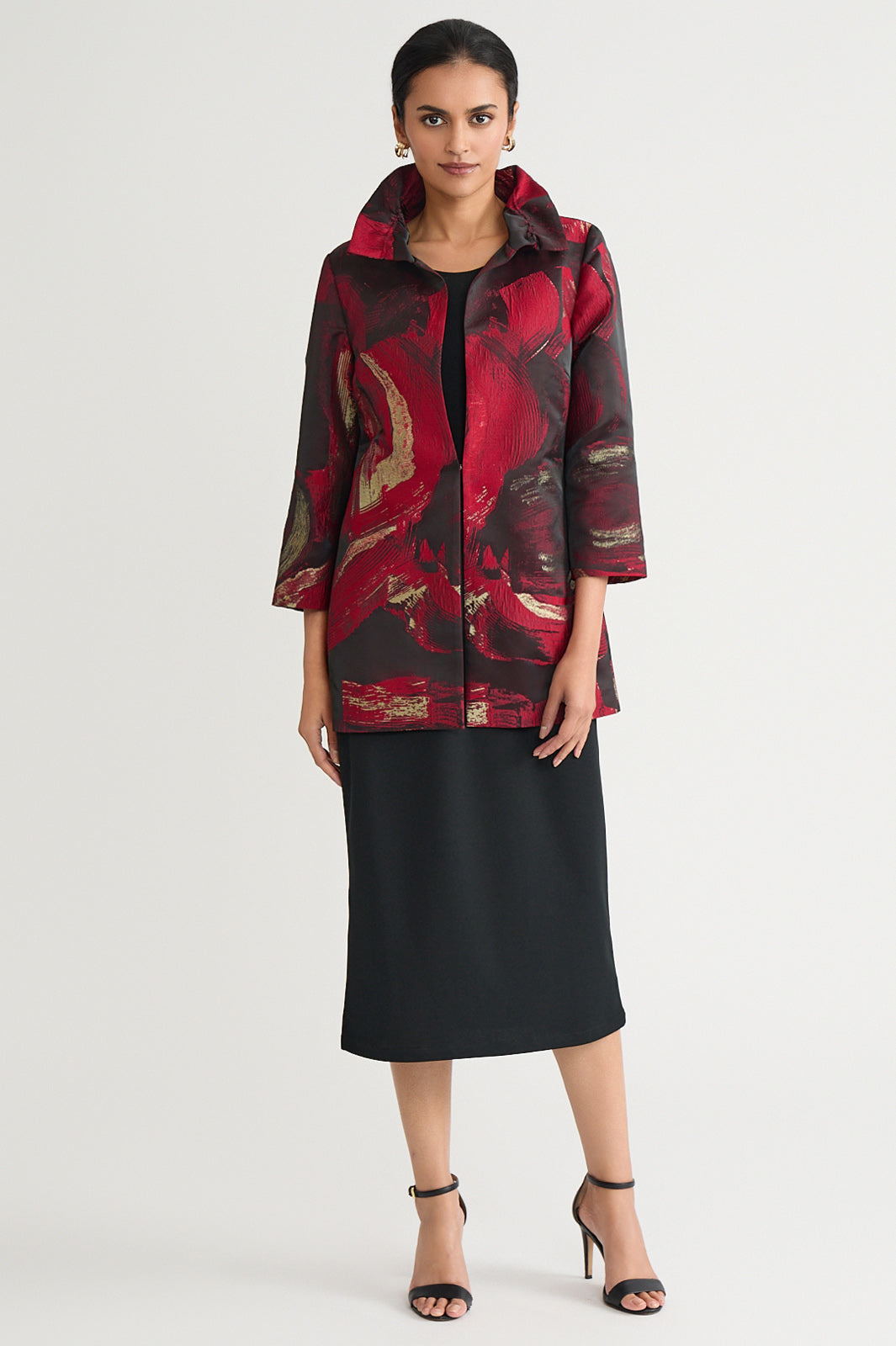 Heritage Brushstroke Woven Jacquard Jacket | Ming Wang