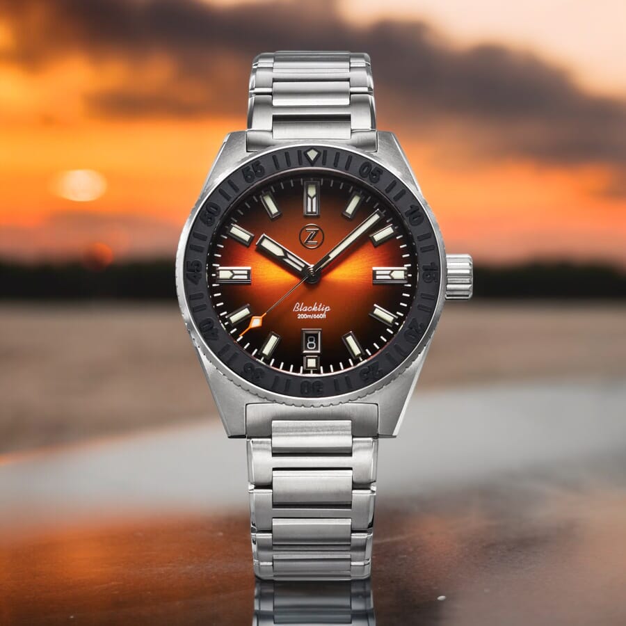 Zelos Blacktip Titanium Burnt Orange - Limited Edition Dive Watch