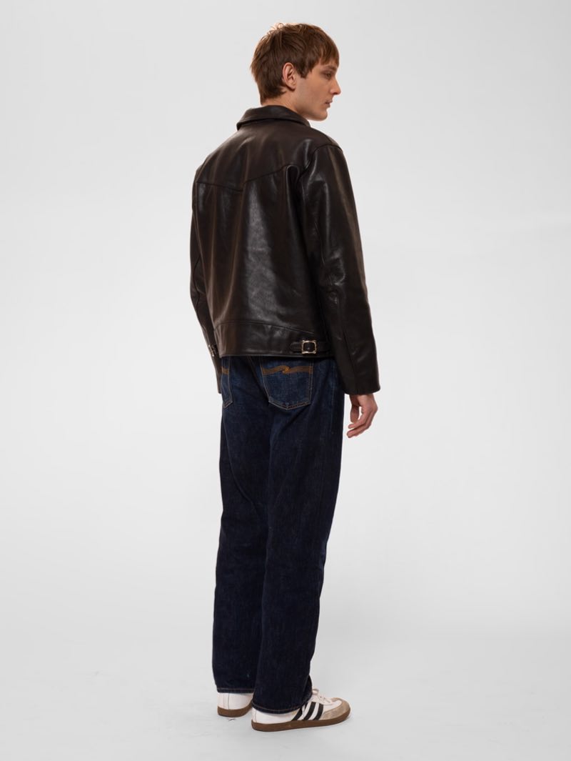 Nudie Jeans Eddy Rider Leather Jacket Black - Mildblend Supply Co