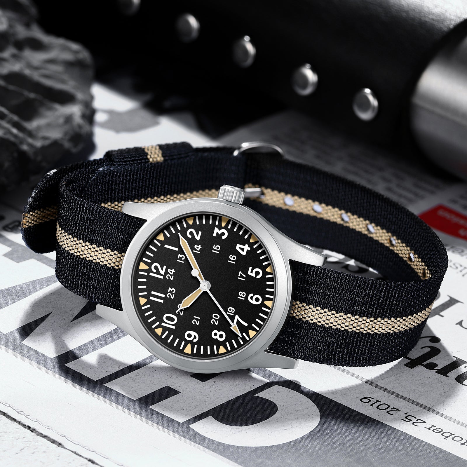 Militrek Field Quartz Men Watch 37mm VH31 Movement 100M Waterproof