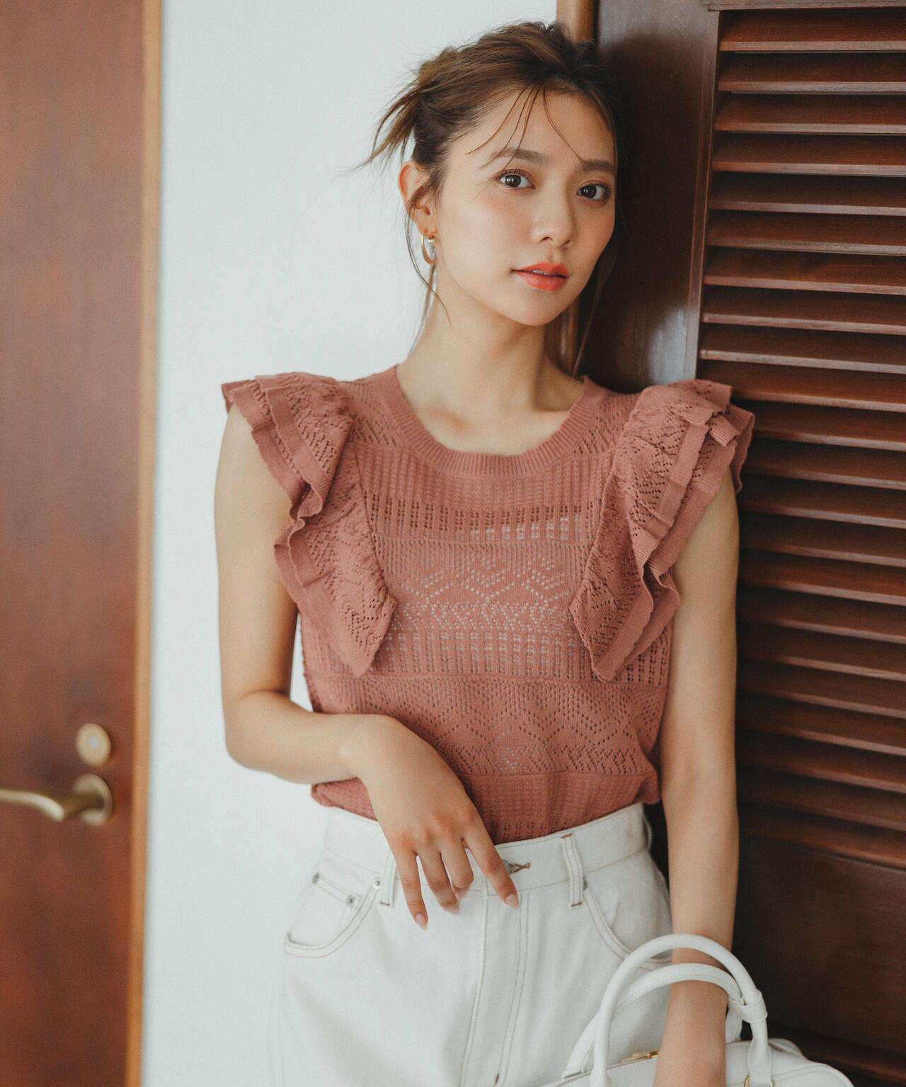 透かし柄フリルニット | PROPORTION BODY DRESSING（プロポーション