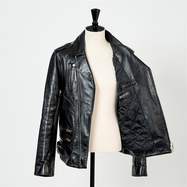 BALMAIN レザージャケット 52 ブラック ホースレザー | MixTHINKS