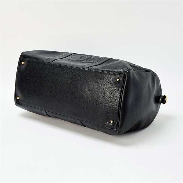 CHANEL ココマーク 1995年頃 ボストンバッグ ブラック ゴールド