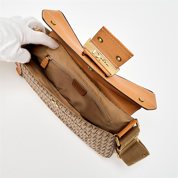 Christian Dior ショルダーバッグ ブラウン ベージュ ゴールド