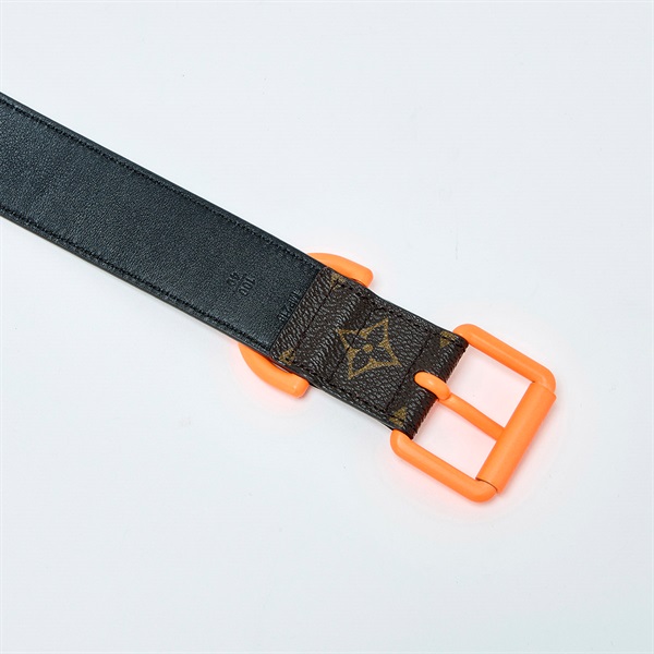 LOUIS VUITTON モノグラム ベルト 100/40 ブラウン オレンジ レザー