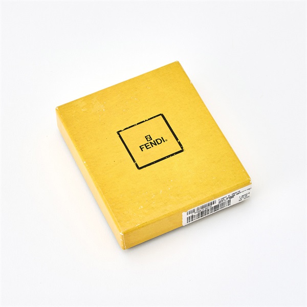 FENDI ズッカ コインケース ブラウン シルバー キャンバス レザー