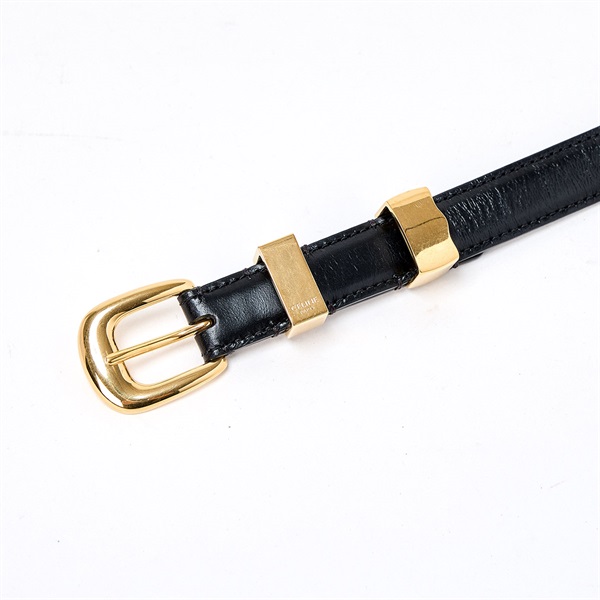 CELINE ベルト 85 U-NE-0251 ブラック ゴールド レザー | MixTHINKS