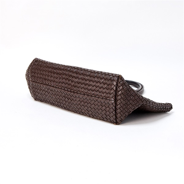 BOTTEGA VENETA イントレチャート カバ MM トートバッグ ブラウン