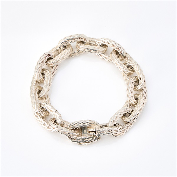 HERMES ～1960年 ヴァンドーム ブレスレット MM/16コマ シルバー 800