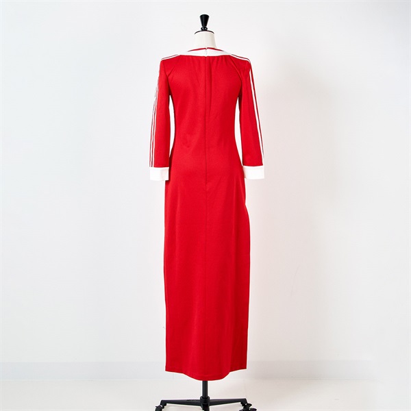 GUCCI×adidas ワンピース XS レッド ホワイト ポリエステル