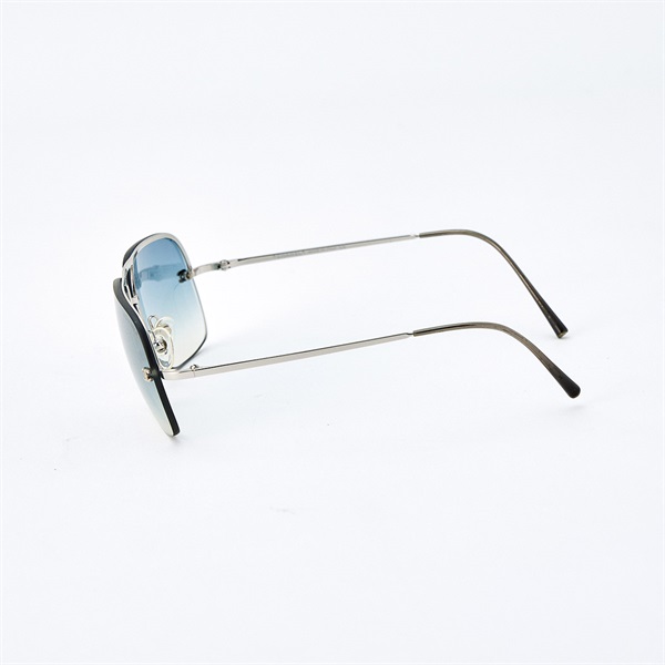 CHANEL ココマーク サングラス 57□12 130 グレー ブルー メタル