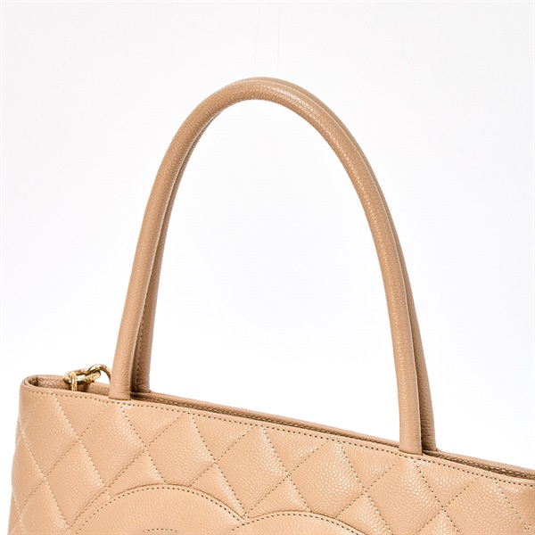 CHANEL マトラッセ 復刻 2002年 トートバッグ ベージュ ゴールド