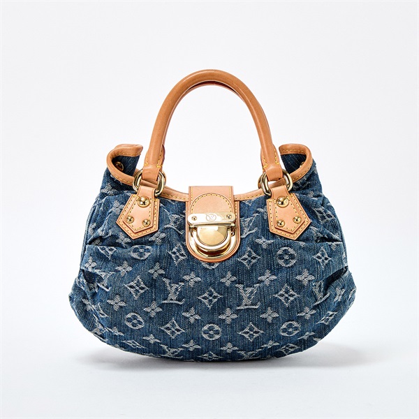 LOUIS VUITTON プリーティ モノグラムデニム ハンドバッグ M95020