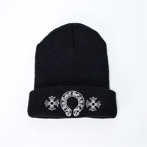 CHROME HEARTS CHプラス ホースシュー ニットキャップ 23cm ブラック