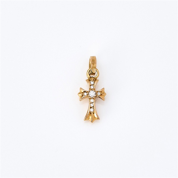 CHROME HEARTS CHクロス ベイビー ファット チャーム with パヴェ