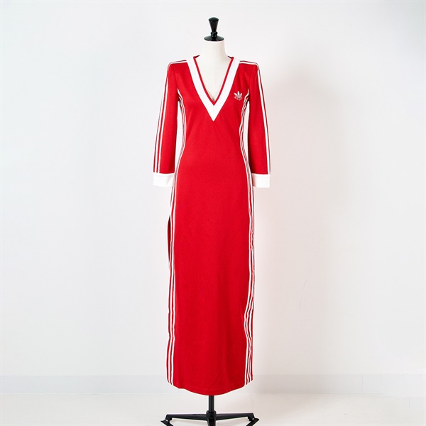 GUCCI×adidas ワンピース XS レッド ホワイト ポリエステル