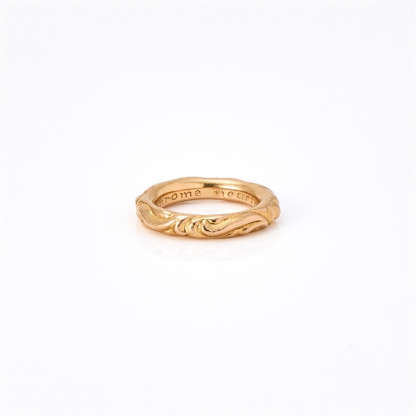 CHROME HEARTS スクロールバンド リング ゴールド 22K | MixTHINKS