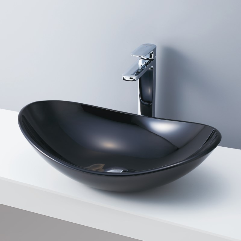 洗面ボウル ガラスボウル-12 B271 水栓・排水トラップ・排水金具4点