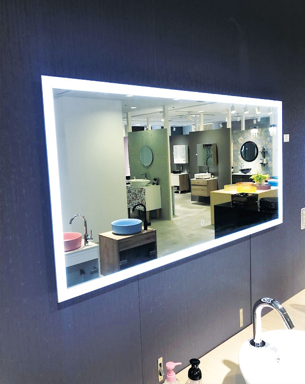 長方形LEDミラー LM003｜おしゃれな洗面ボウル(洗面器)通販サイト