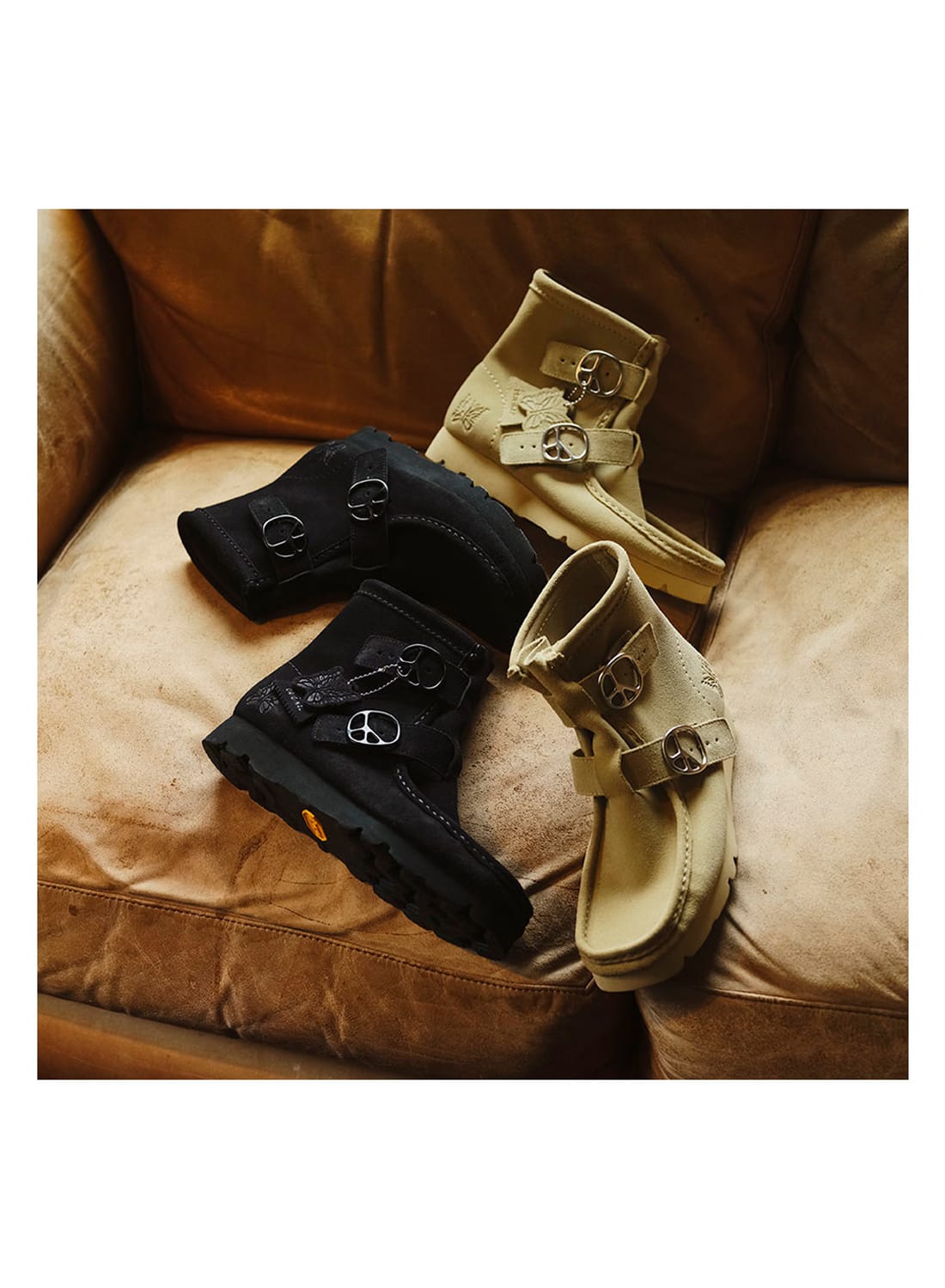 NEEDLES × CLARKS ORIGINALS WALLABEE HI - PEACE BUCKLE |NEEDLES