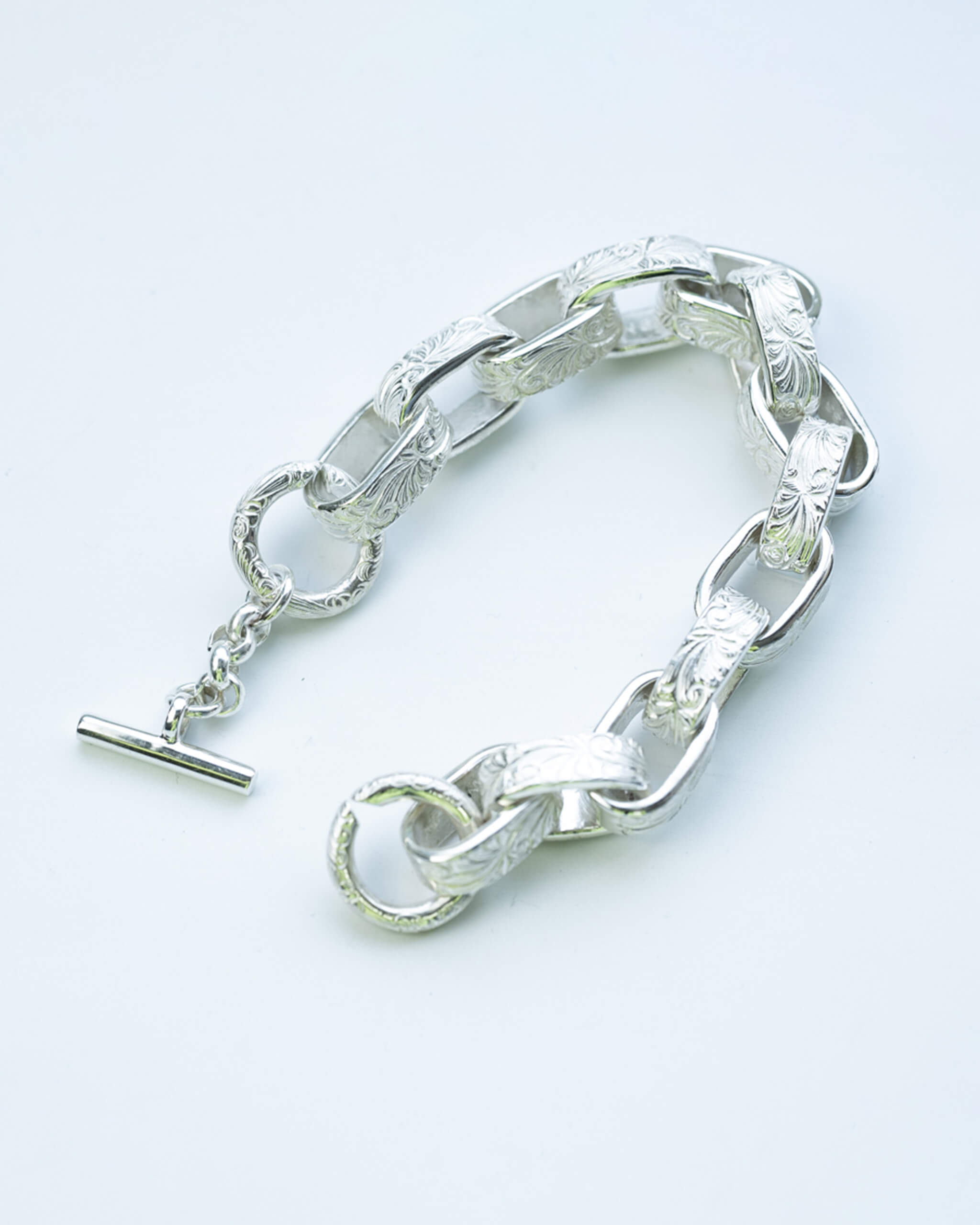 WAKAN SILVER SMITH Arabesque Hopi chain bracelet [BN-079] -MORLS-