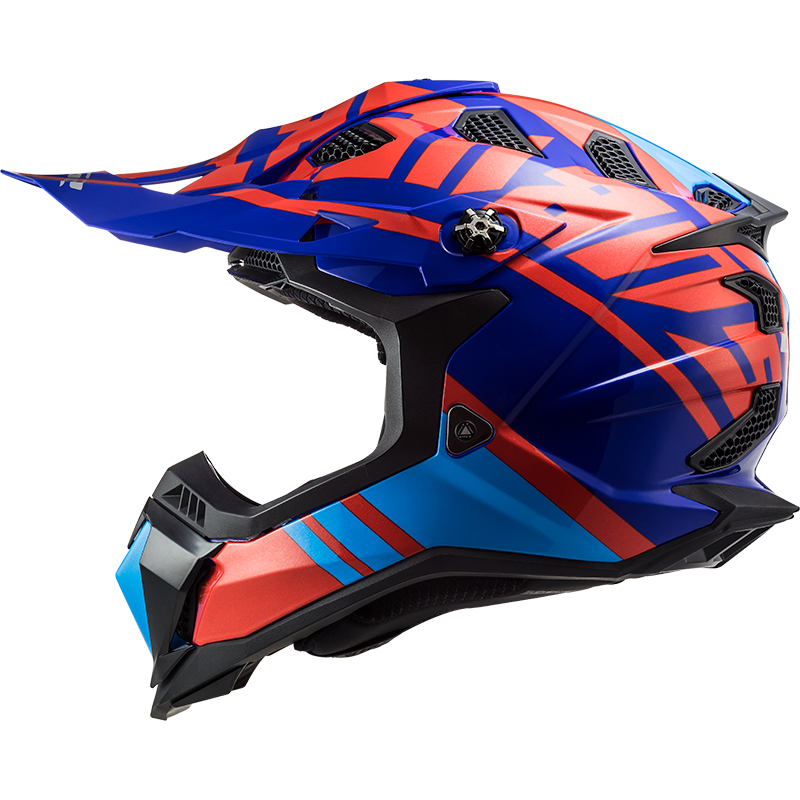 LS2 MX700 SUBVERTER Evo Gammax Gloss Red Blue Helmet– Moto Central