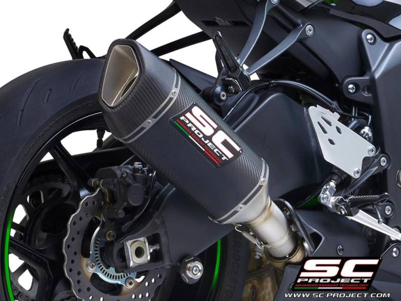SC Project SC1-R Slip-on Exhaust: Kawasaki Ninja ZX-6R 636 '19+