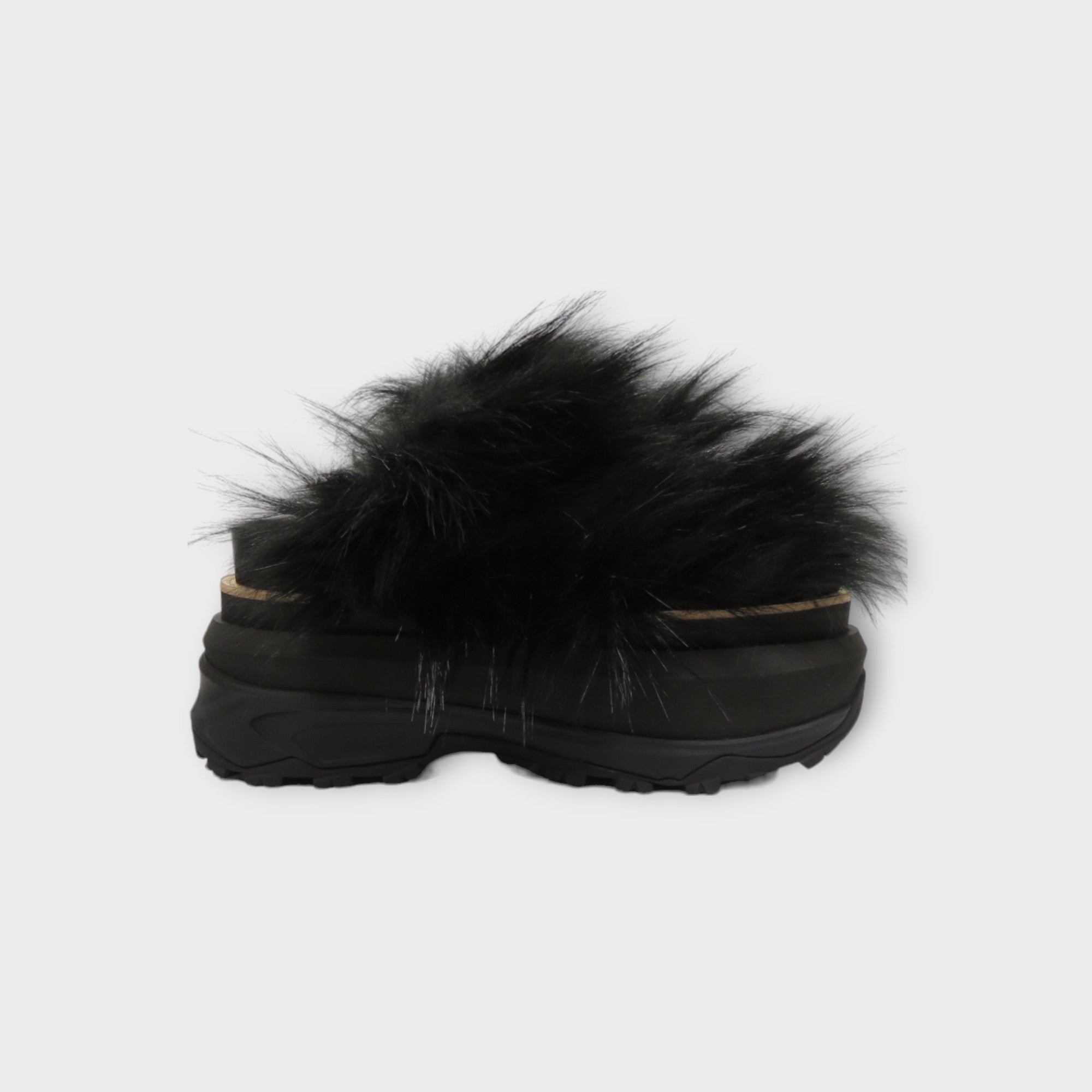 sacai Faux Fur Sandals – mou by ACROPOLIS