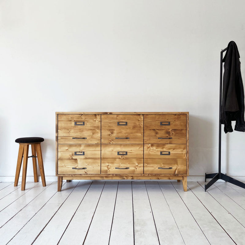 ファイルキャビネット 書類棚 オフィスキャビネット 天然無垢材 幅