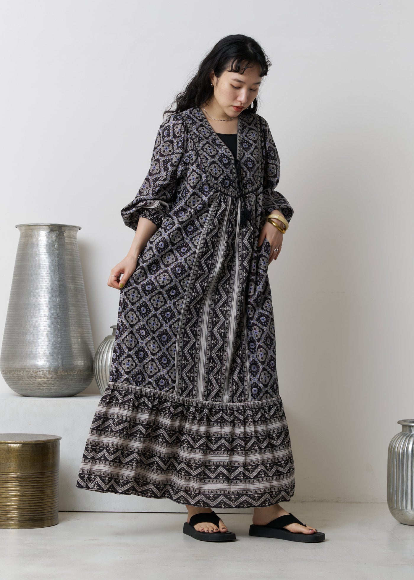 Kareena Square Print Tassel Dress | Pasand by ne Quittez pas