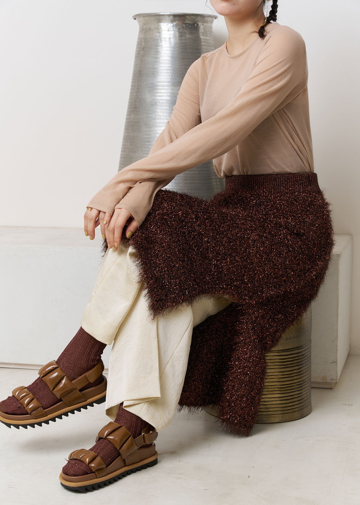 fluff wear スカート fluff wear スカート 2-3y PLUM CONFETTI