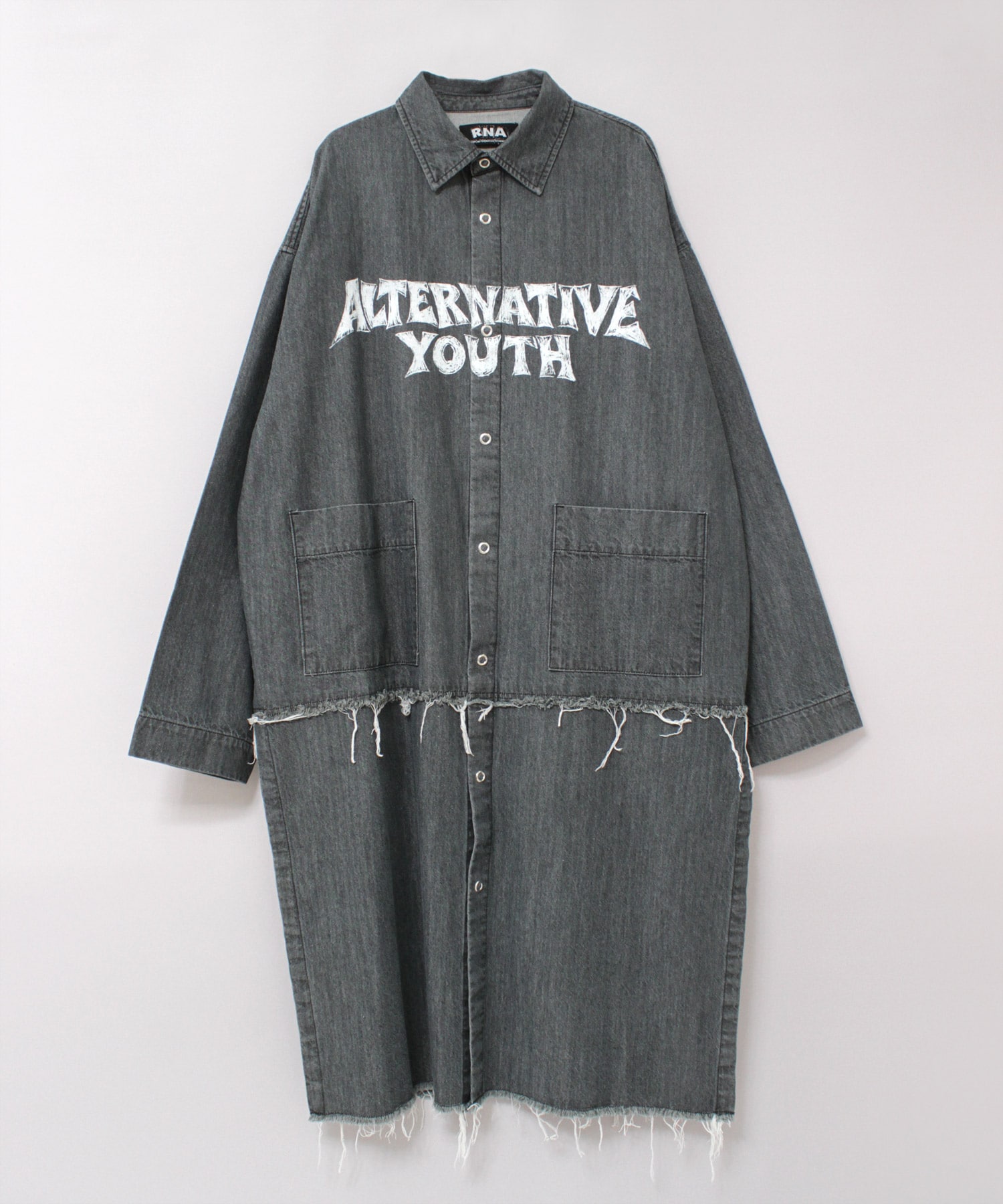 D1663 デニムロングシャツワンピース(M インディゴブルー): ワンピース