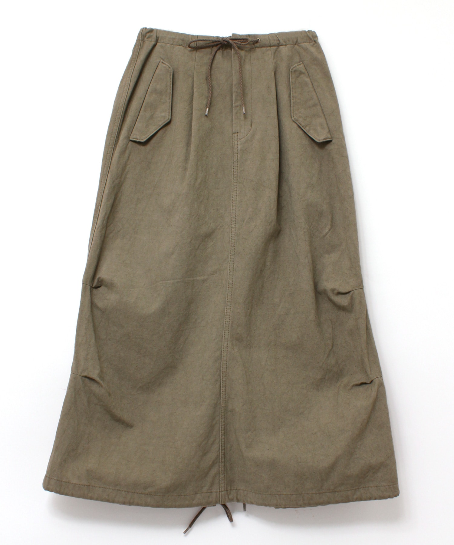 G1048 コットンリネンキャンバスミリタリースカート(M ネイビー