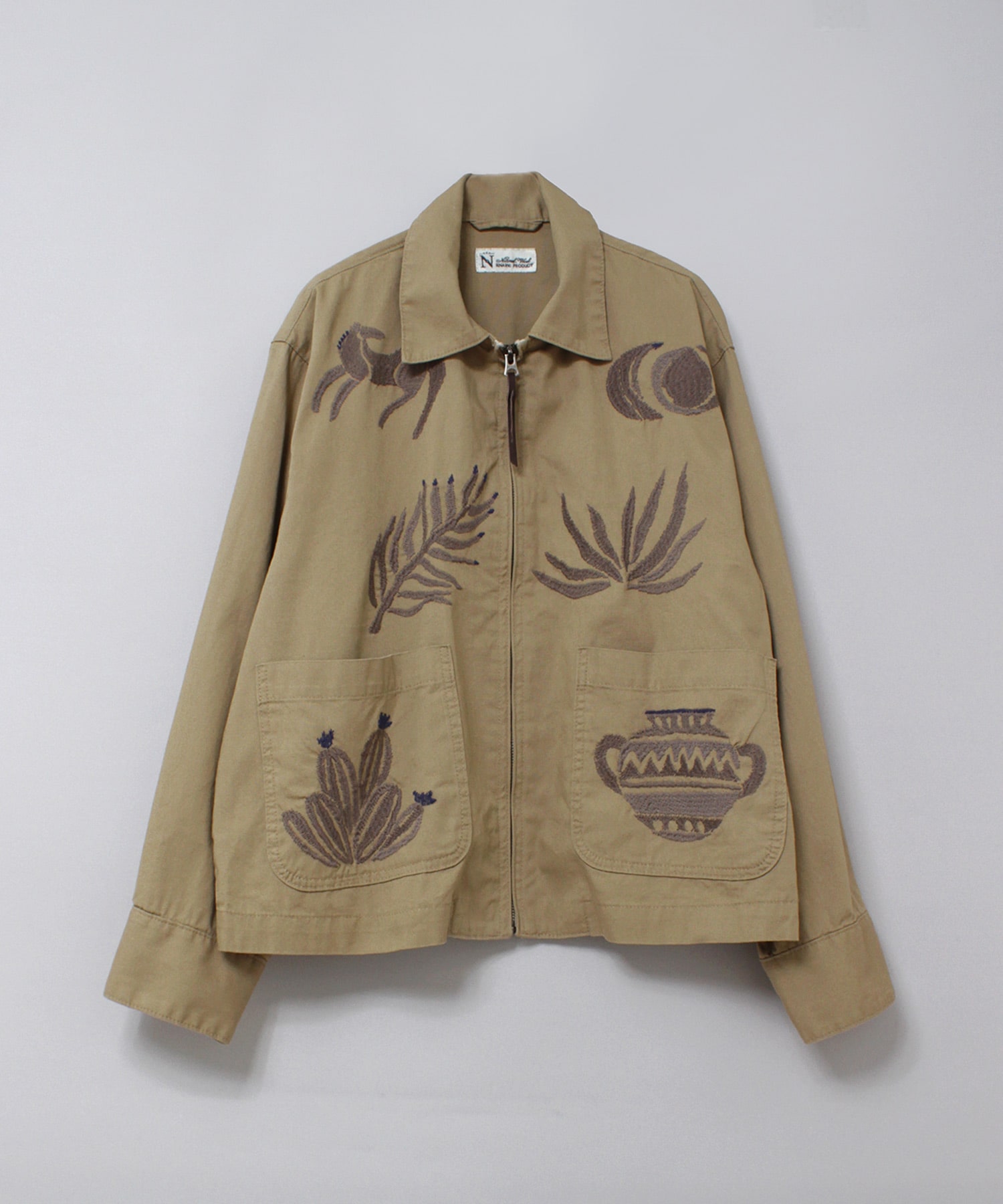 J2188 エンブロイダリーブルゾン(F ペールカーキ): アウター - RNA