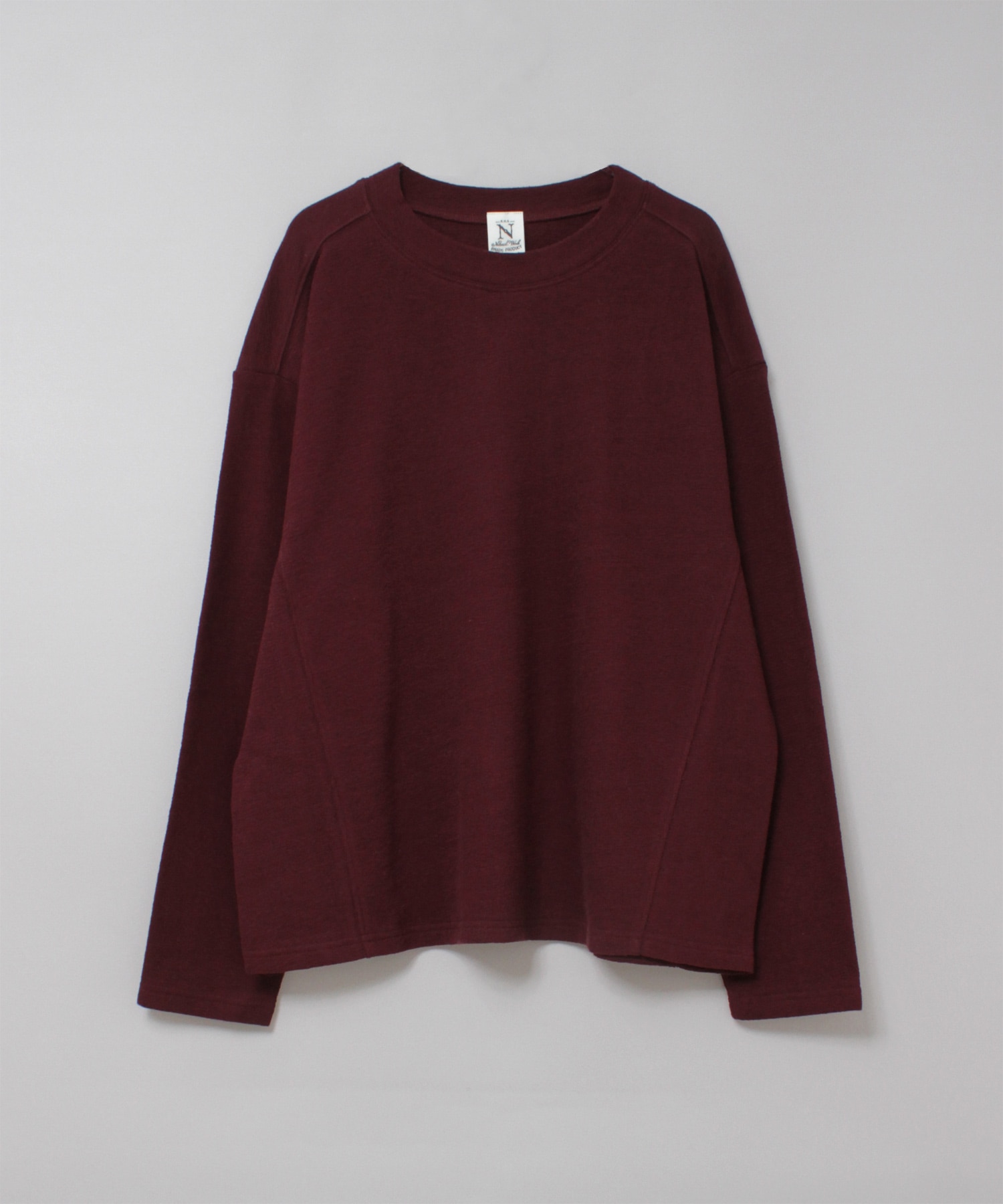 M2535 ブロックインレイロングスリーブプルオーバー(F ブラック