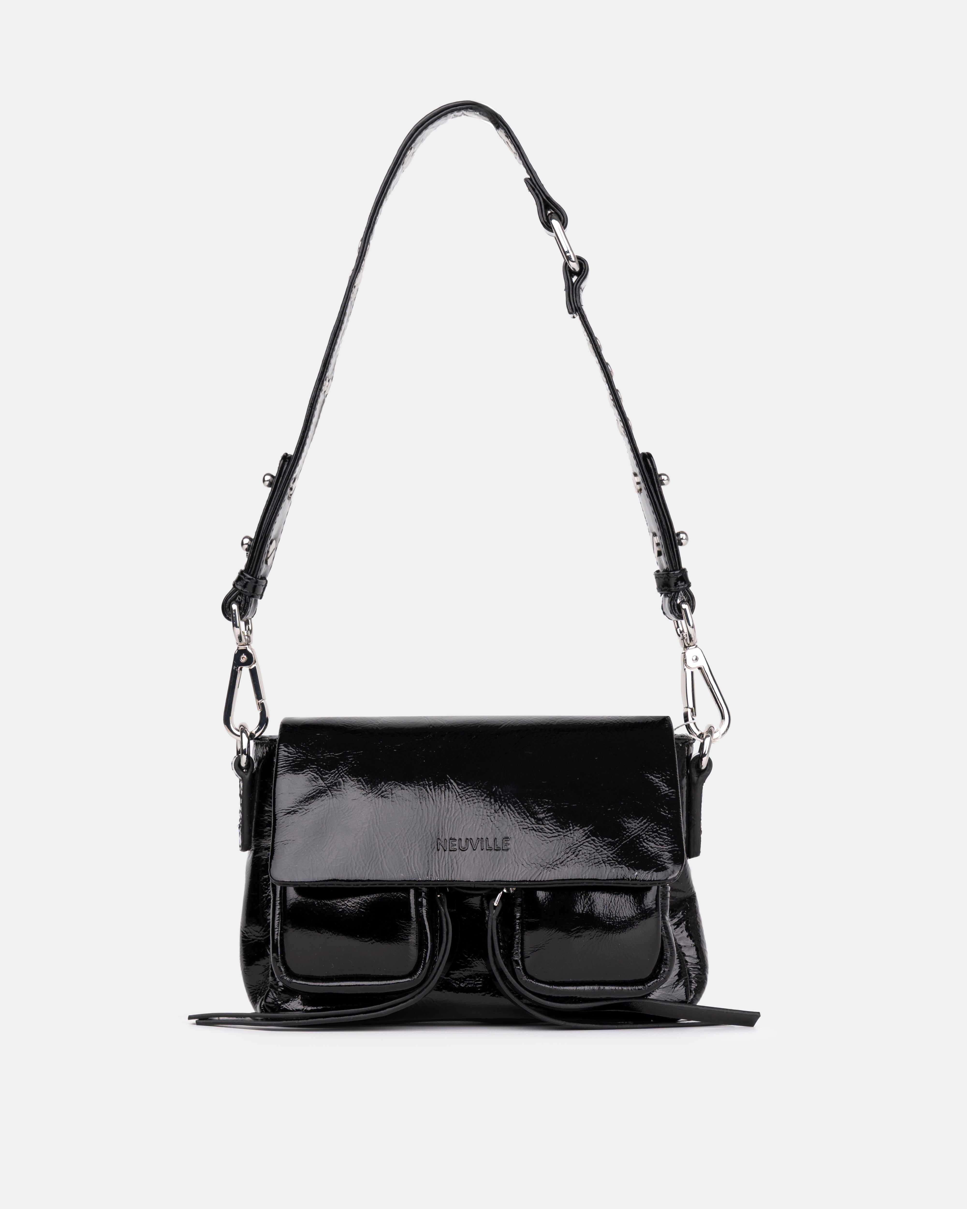 MAX MINI CRUNCH BLACK | Women's Leather Bags | NEUVILLE