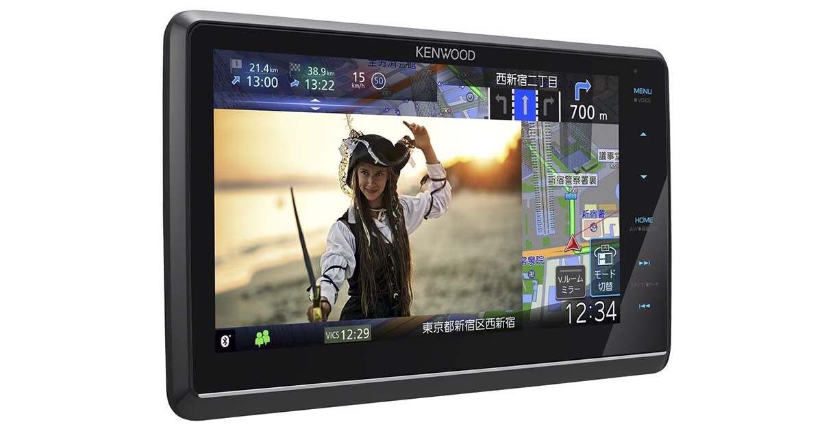 ケンウッド、画面が高精細化しタッチパネルとなった「彩速ナビ