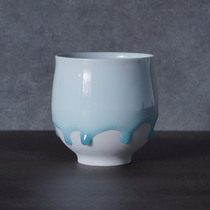 雫グラス 丸型（大） | 陶芸家 西 隆行 | NISHI TAKAYUKI