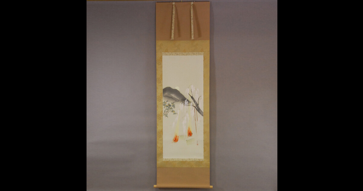 辰本青花 / 夜桜 | 掛軸 - 野村美術