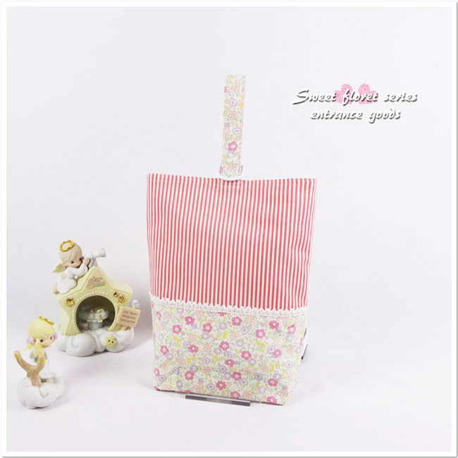 女の子用 - 入園入学グッズ 3点セット【 小花 ピンク リバティ風