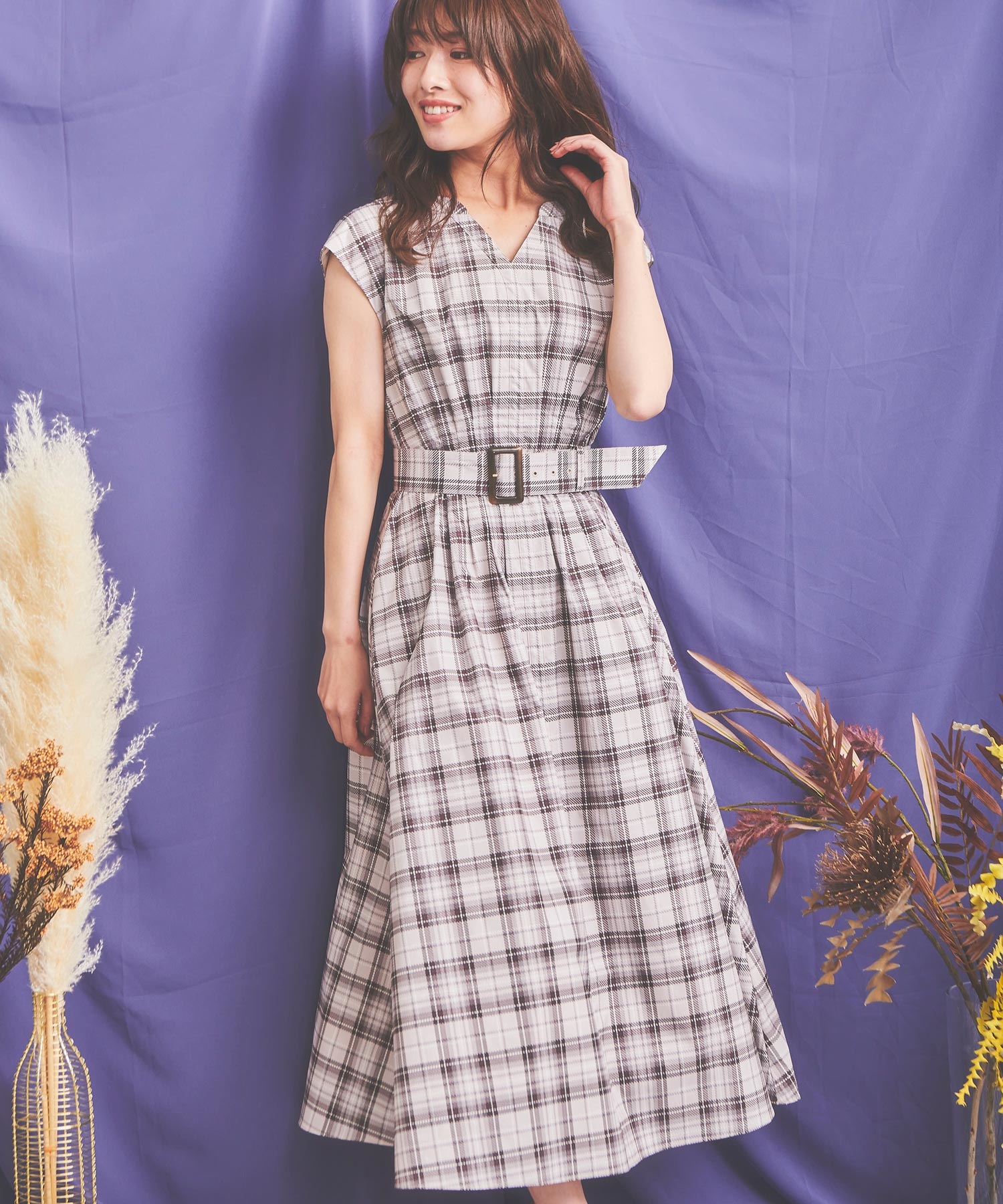 チェックワンピース | ロングワンピース | NOELA OFFICIAL WEB STORE