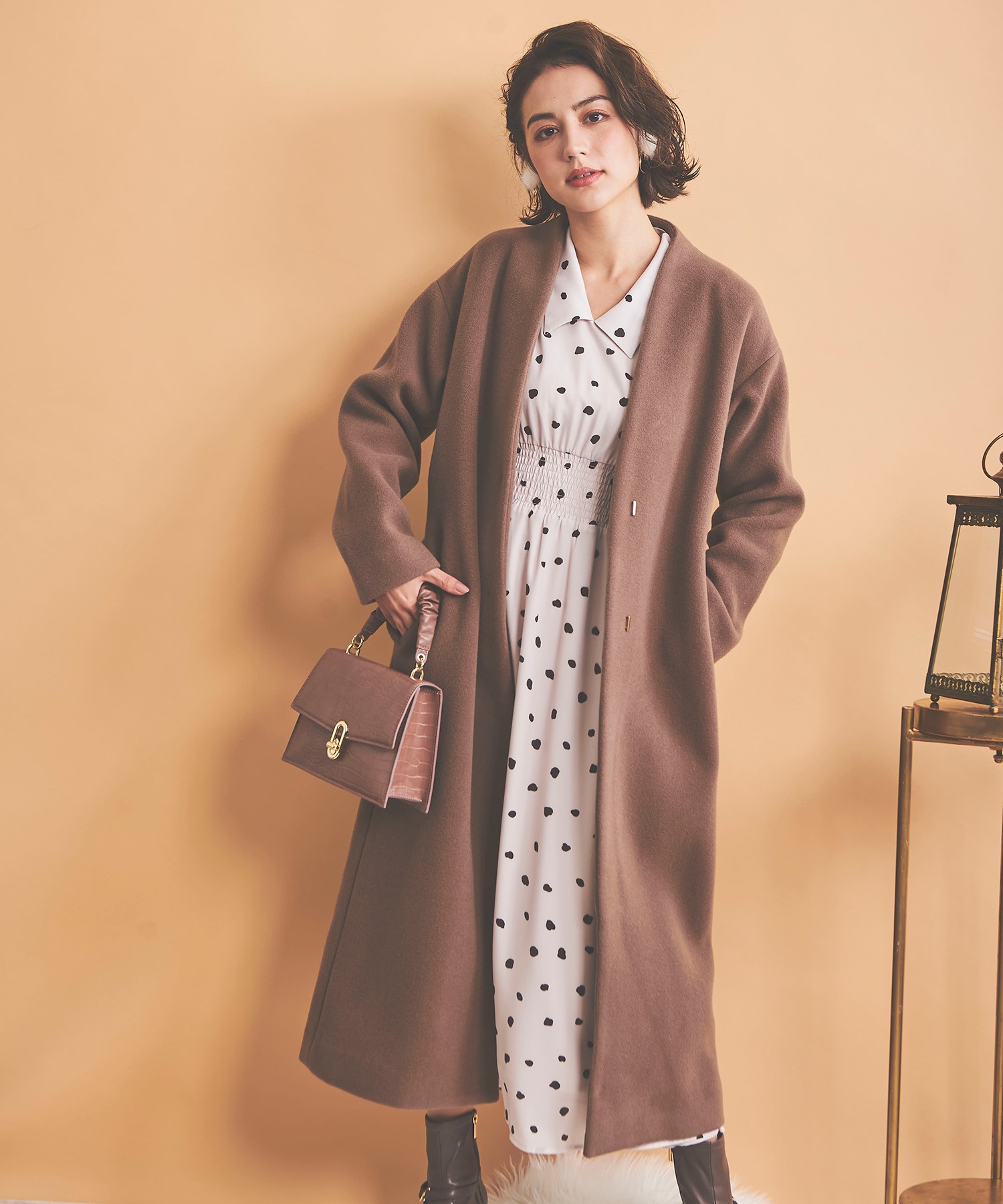 WEB限定】ノーカラーウールコート | コート | NOELA OFFICIAL WEB STORE