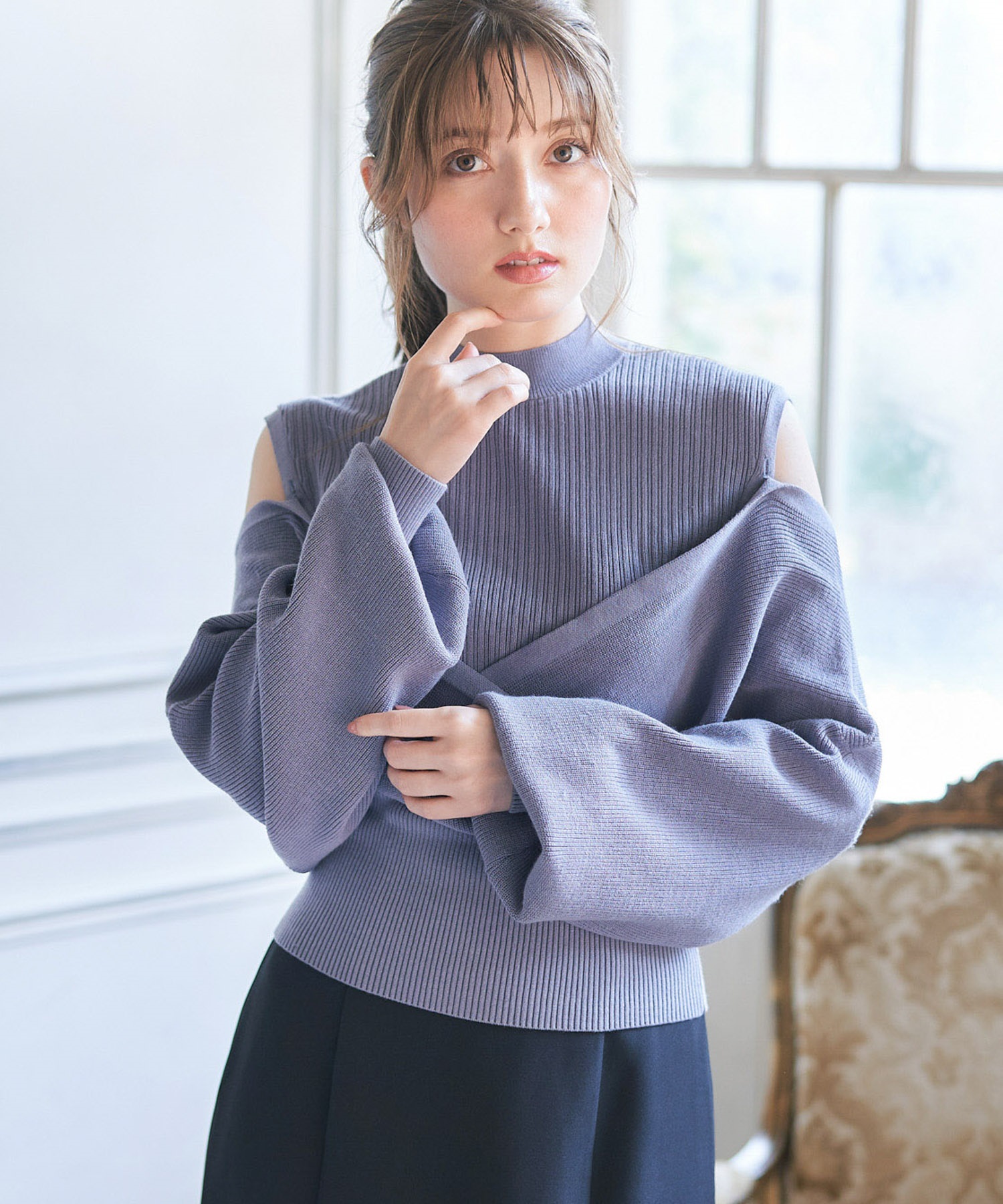 カシュクールレイヤードニット | ニット | NOELA OFFICIAL WEB STORE