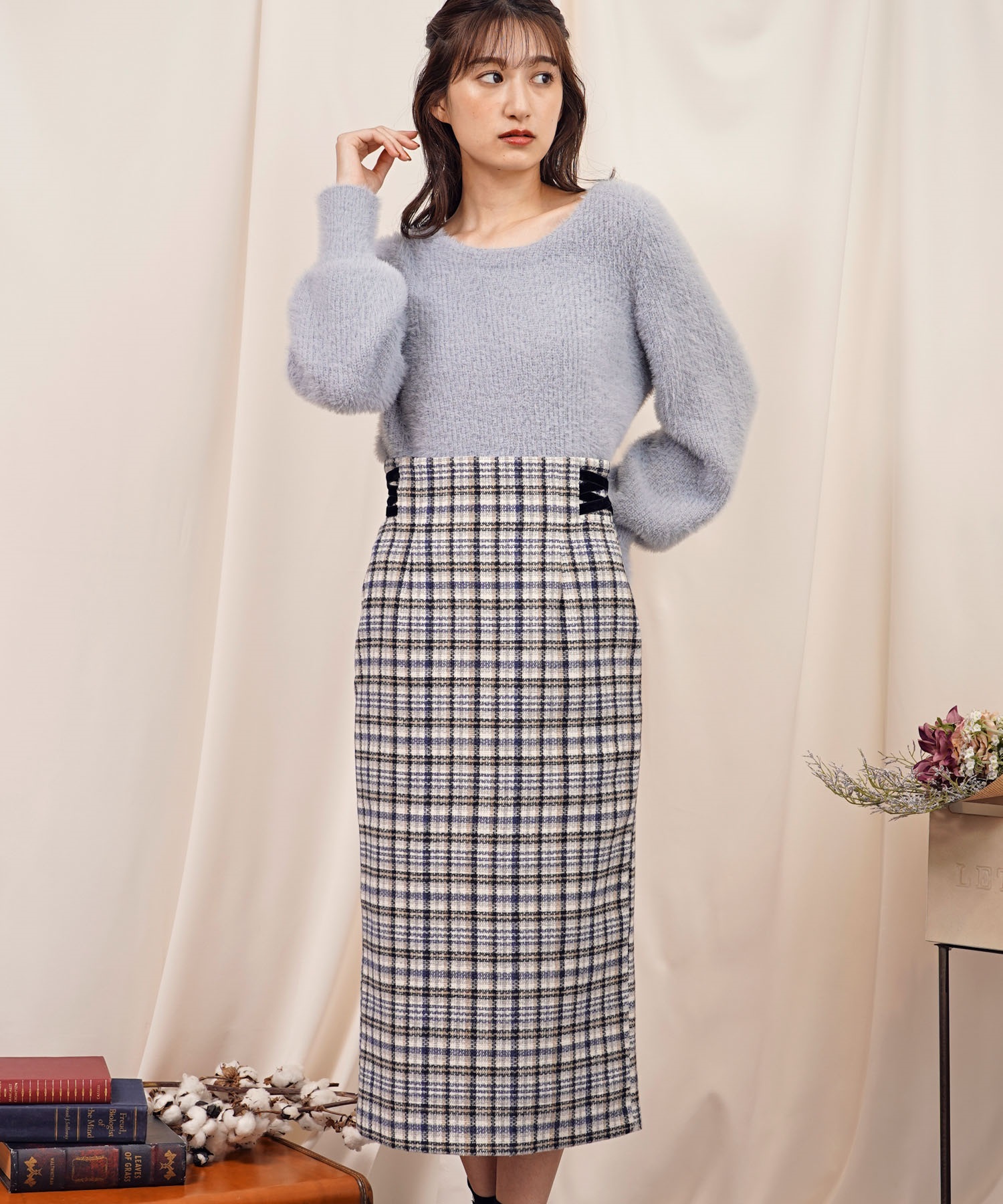 チェックツイードタイトスカート | タイトスカート | NOELA OFFICIAL