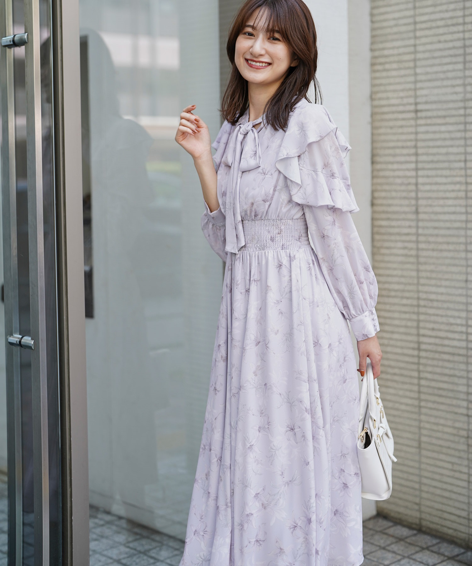 カサブランカショルダーフリルワンピ | ロングワンピース | NOELA