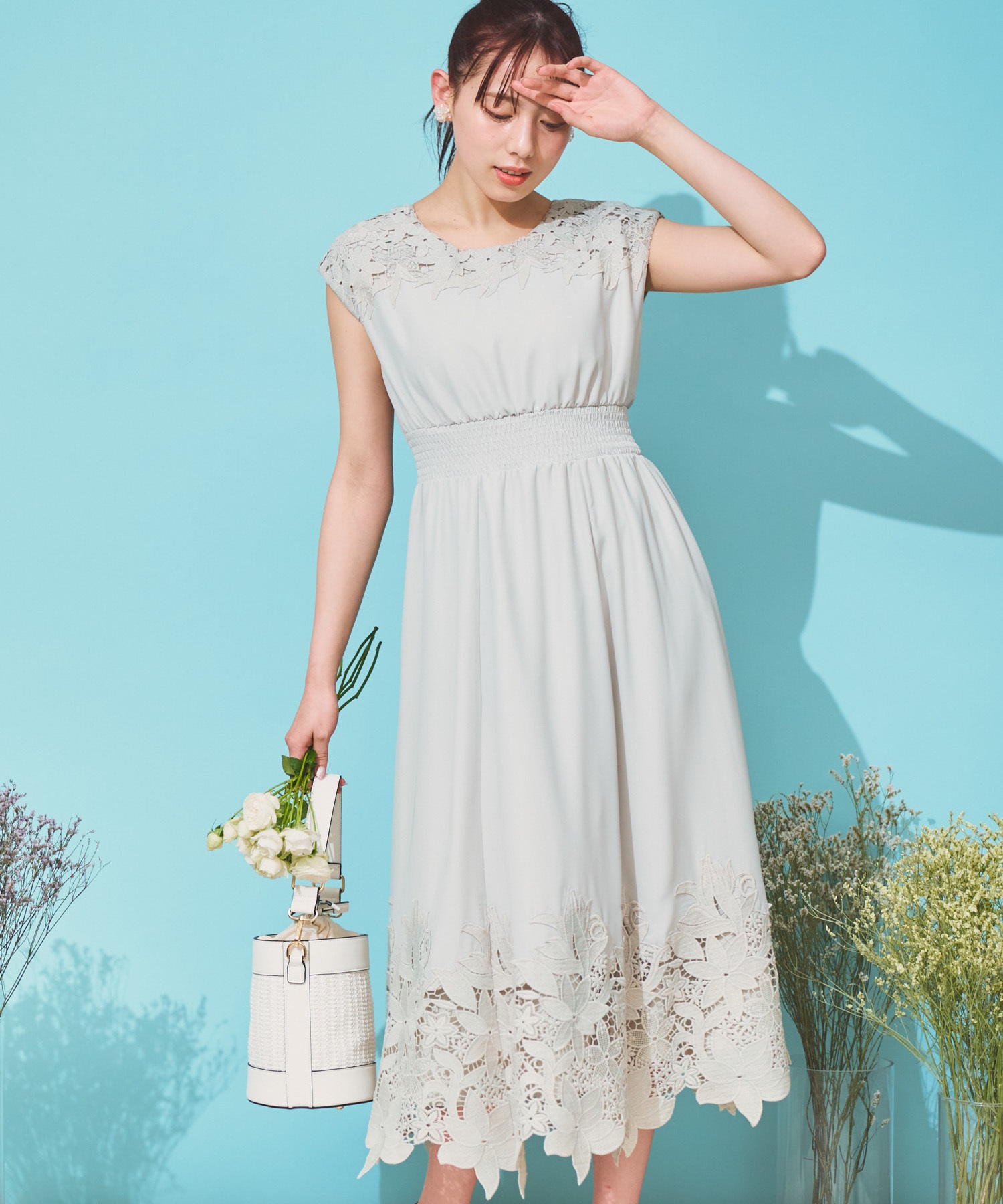 パネルレースワンピース | ロングワンピース | NOELA OFFICIAL WEB STORE