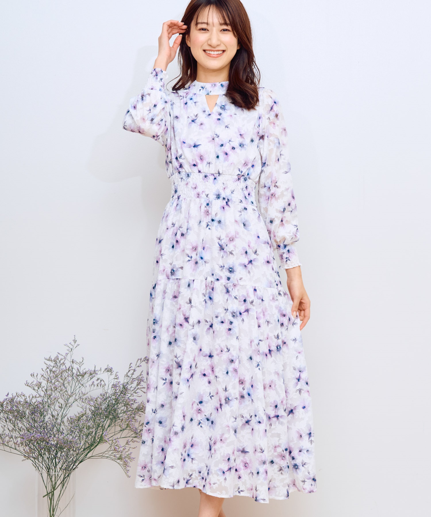 ジャガード花柄ワンピ | ロングワンピース | NOELA OFFICIAL WEB STORE