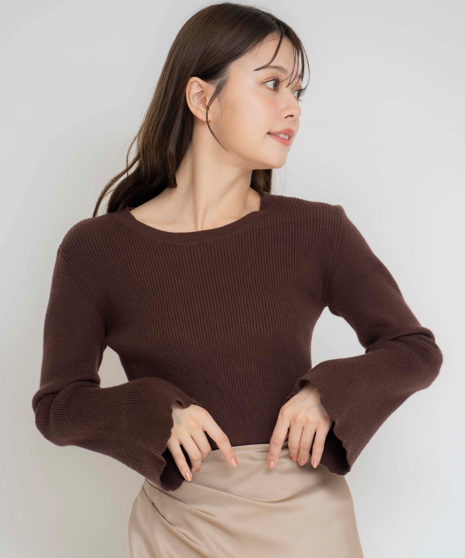 フレアスリーブラメニット | ニット | NOELA OFFICIAL WEB STORE